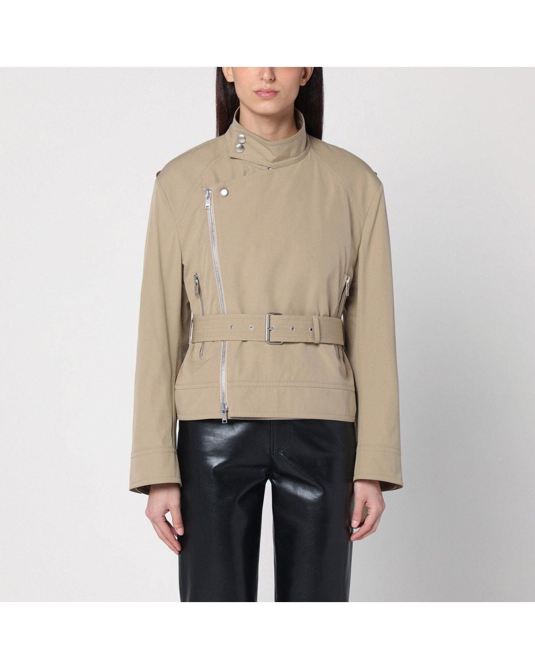 Bottega Veneta Natural Light Jacket With Belt