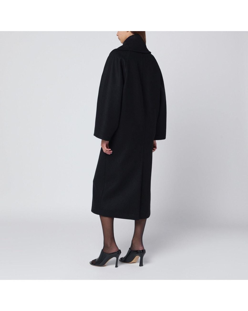 Bottega Veneta Black Wool Double-breasted Coat