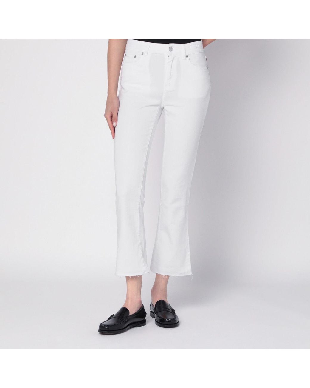Department 5 White Clar Bootcut Jeans