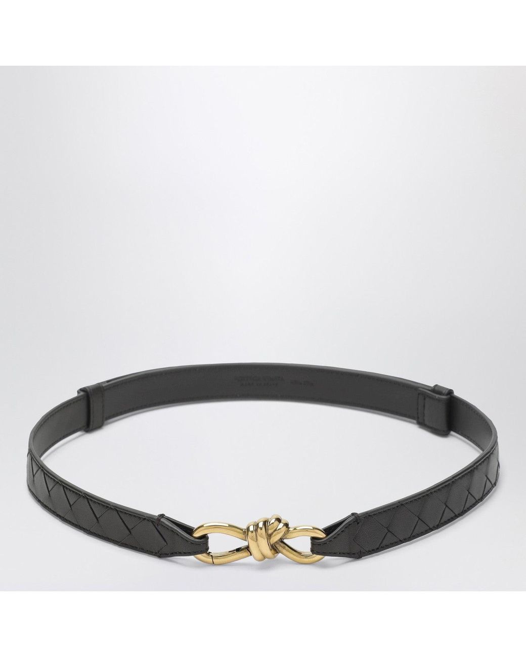 Bottega Veneta Black Andiamo Fondente Intrecciato Belt