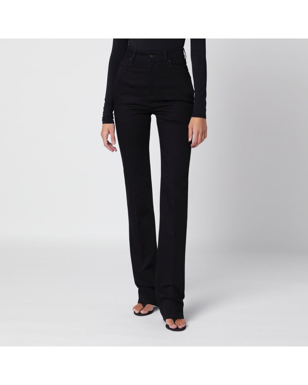 Balenciaga Black High-Waisted Cotton Jeans
