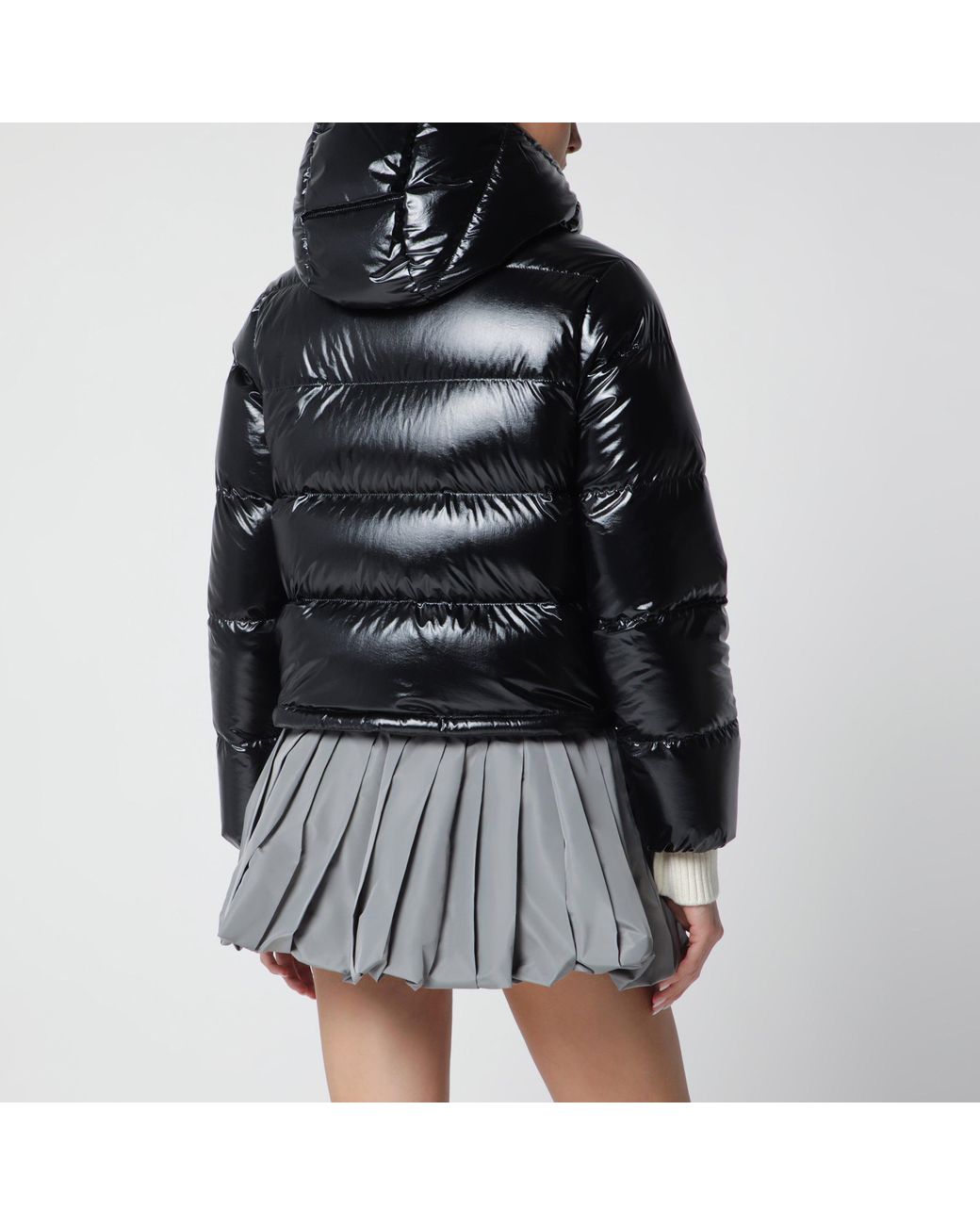 Moncler Black Niveole Cropped Down Jacket