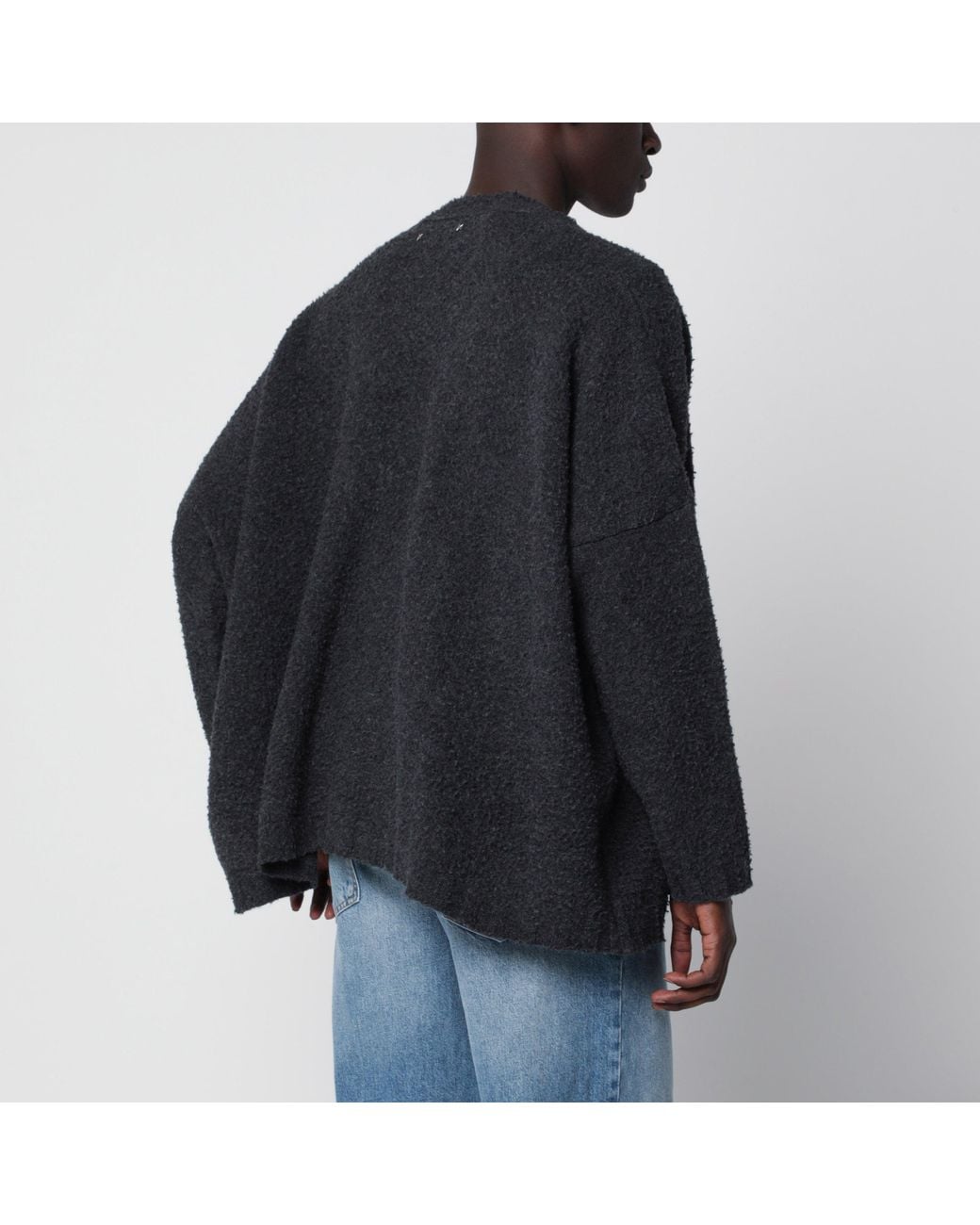 Golden Goose Deluxe Brand Black Bouclé Knit Cardigan for men