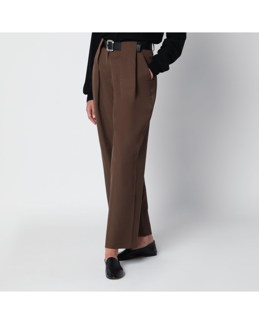 Source Unknown Brown Matteo Trousers With Belt