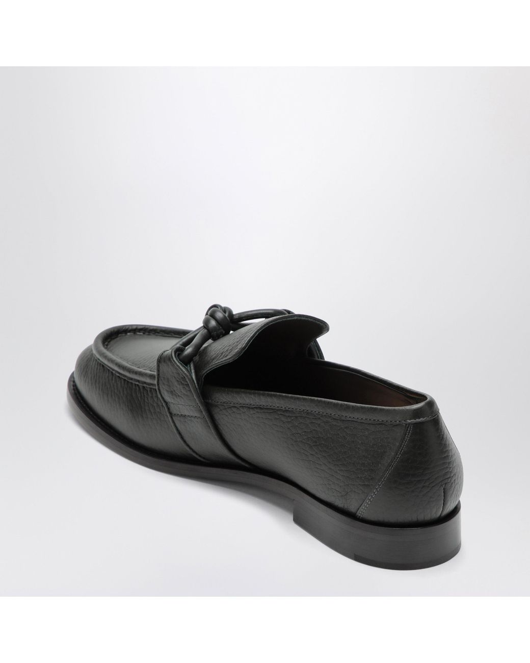 Bottega Veneta Black Astaire Loafers Dark With Knot Detail for men