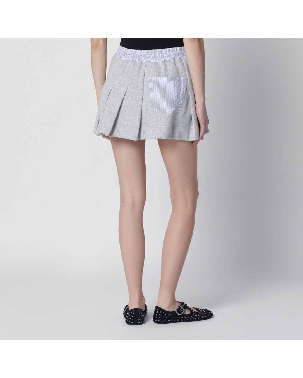 Vivienne Westwood Gray Mini Skirt With Orb Logo