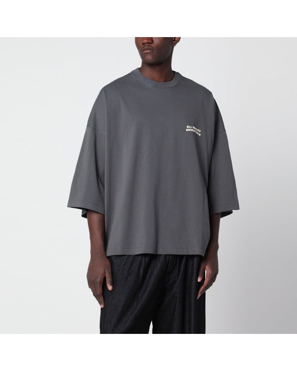 Fear Of God Gray Cotton Merch T-Shirt for men
