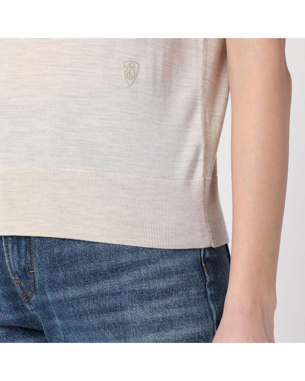 Burberry Brown Beige Wool Sweater