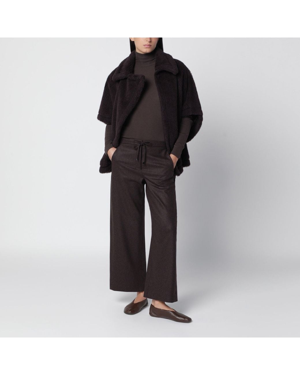 Max Mara Black Stretch Wool Jogging Trousers
