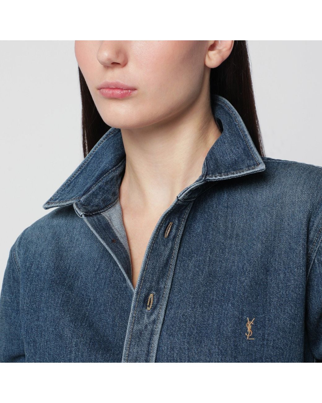 Saint Laurent Blue Cassandre Shirt