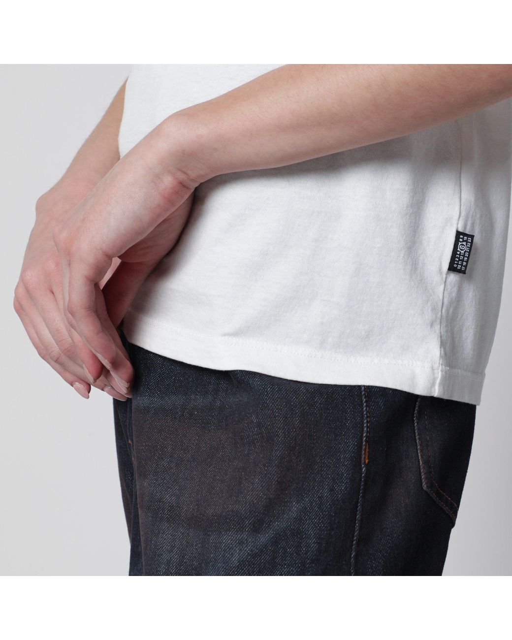 MM6 by Maison Margiela White Vintage Jersey Cotton T-Shirt