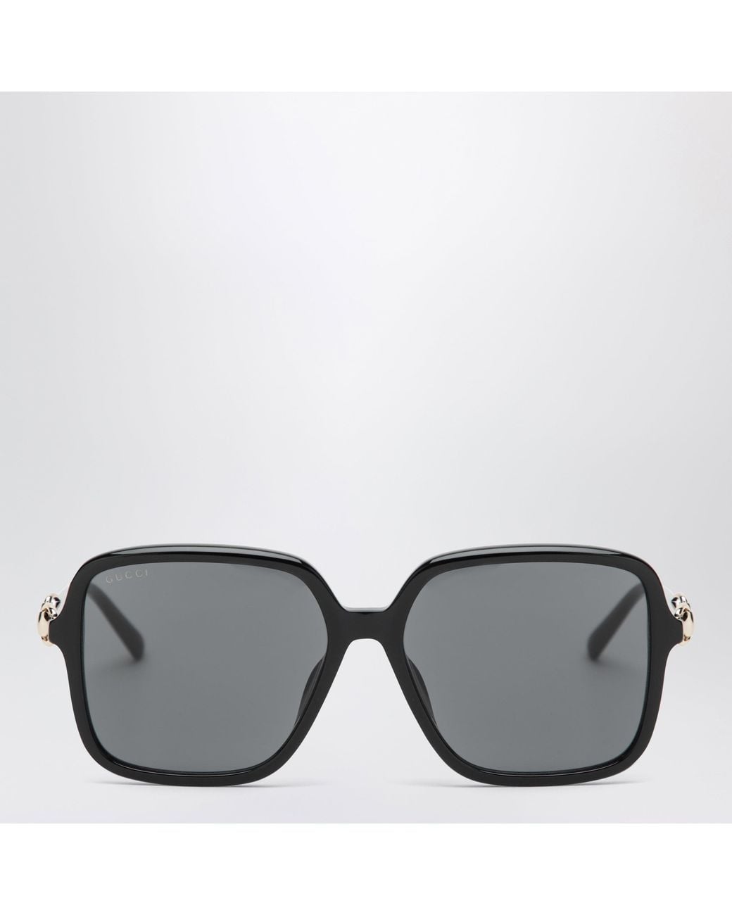 Gucci Gray Butterfly Sunglasses With Horsebit Detail