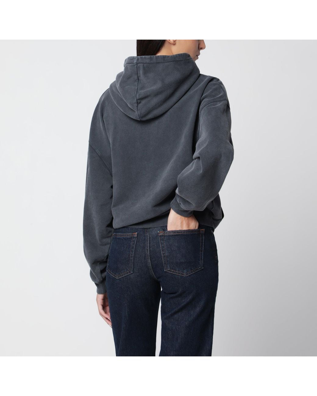 Anine Bing Blue Harvey Hooded Sweatshirt