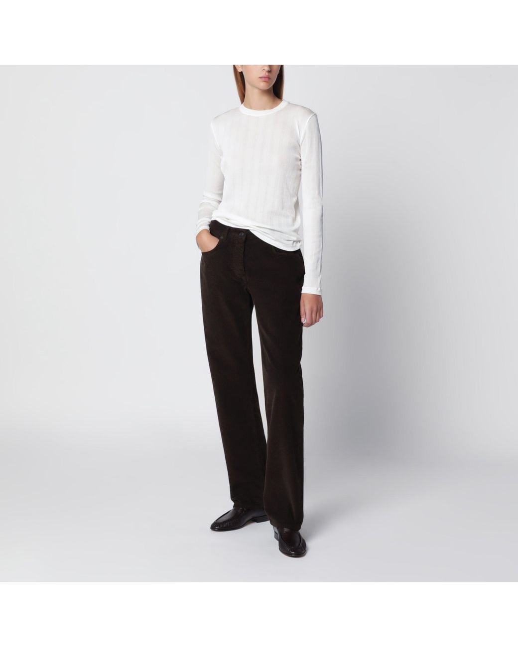 The Row Black Frava Trousers