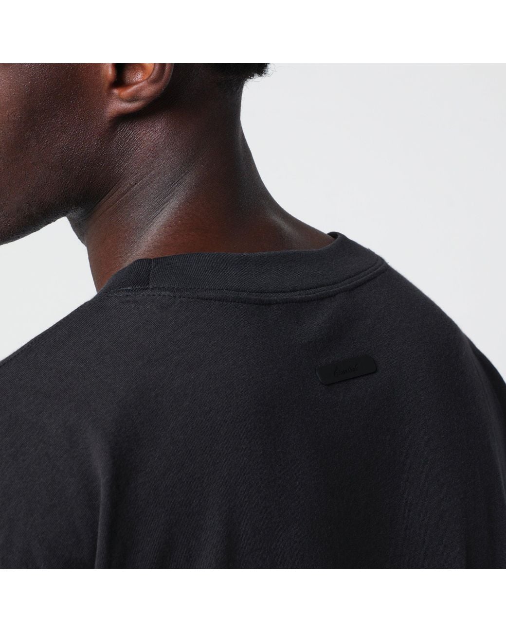 Fear Of God Black Washed Merch Cotton T-Shirt for men