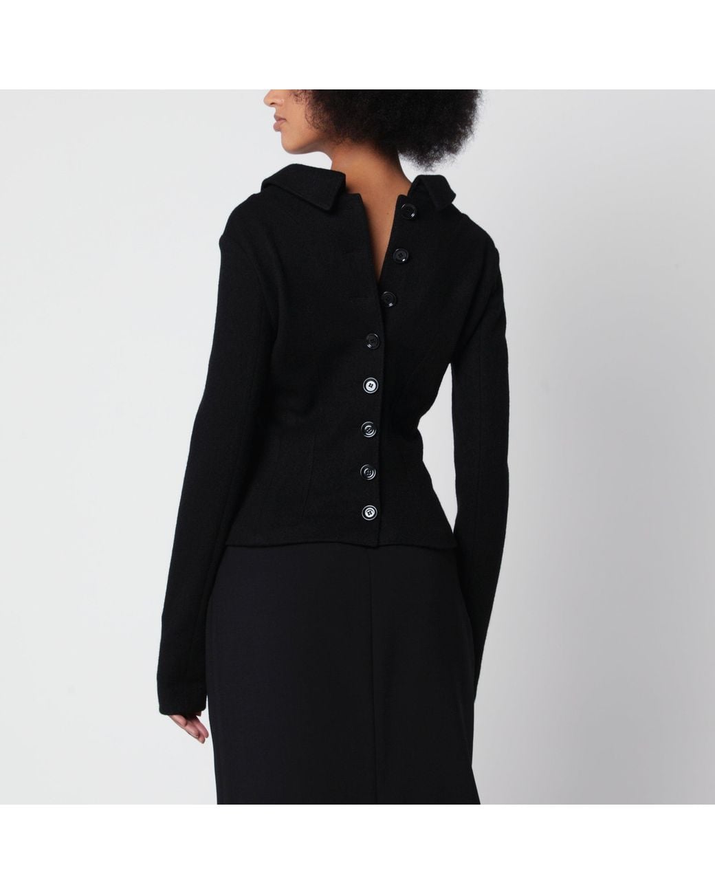 Dolce & Gabbana Black Single-Breasted Wool Jacket