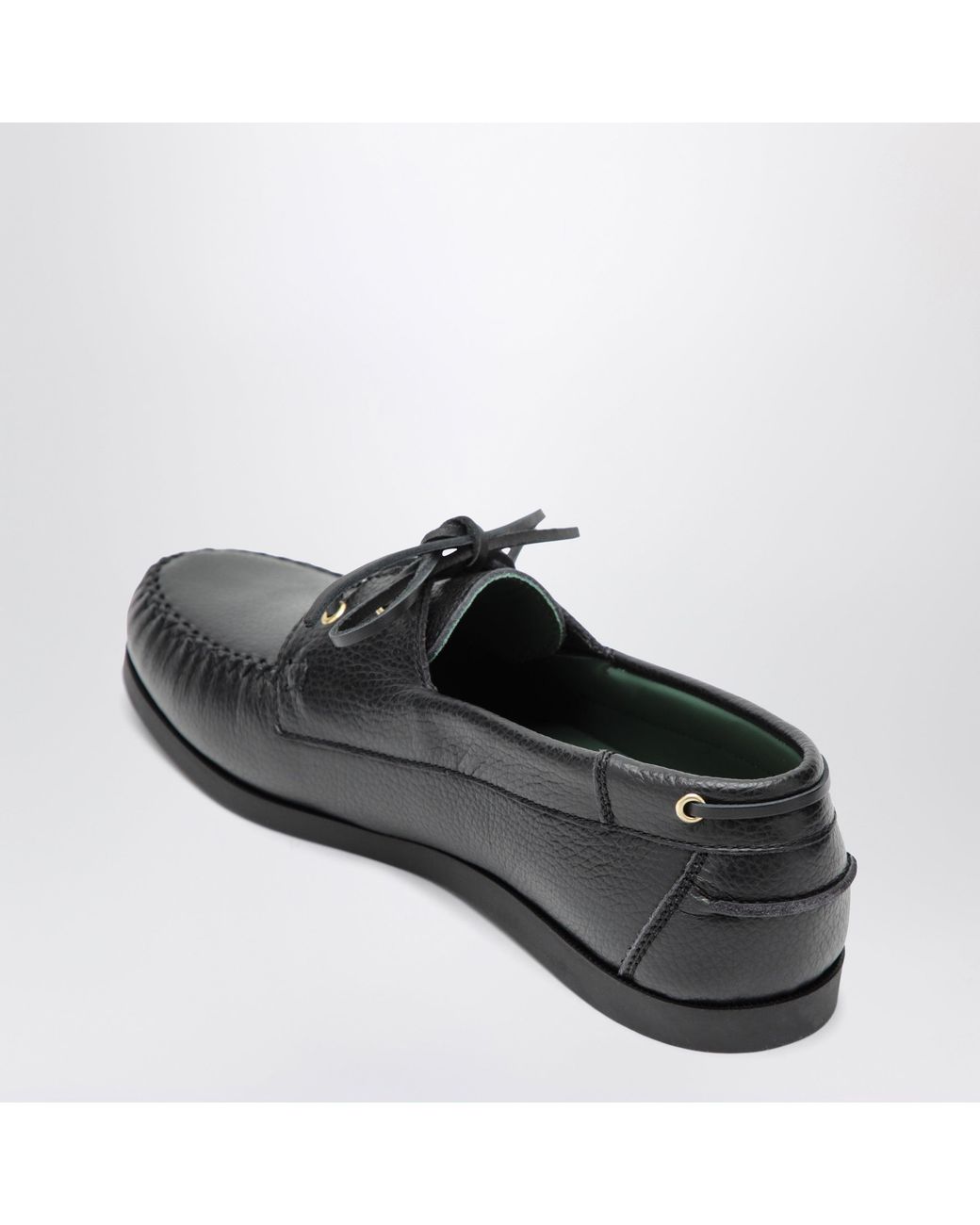 VINNY'S Black Boat Shoe for men