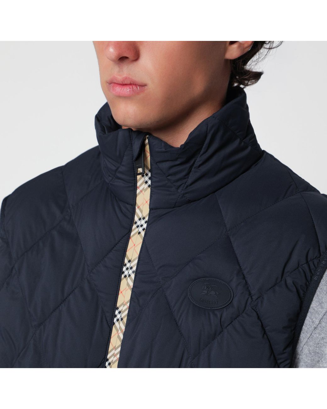 Burberry Blue Acresford Quilted Nylon Gilet for men