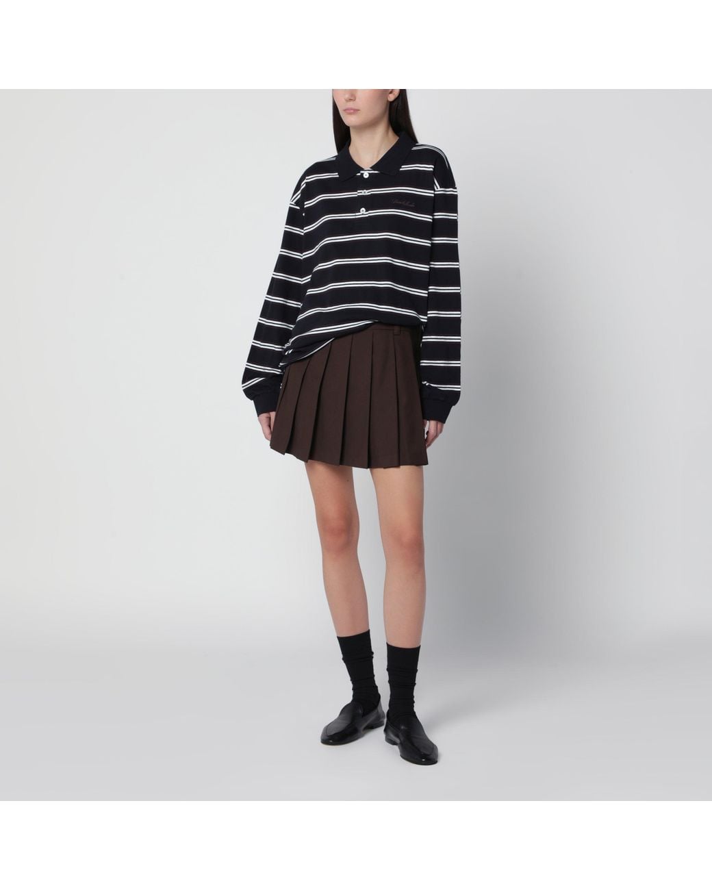 DUNST Black Striped T-Shirt