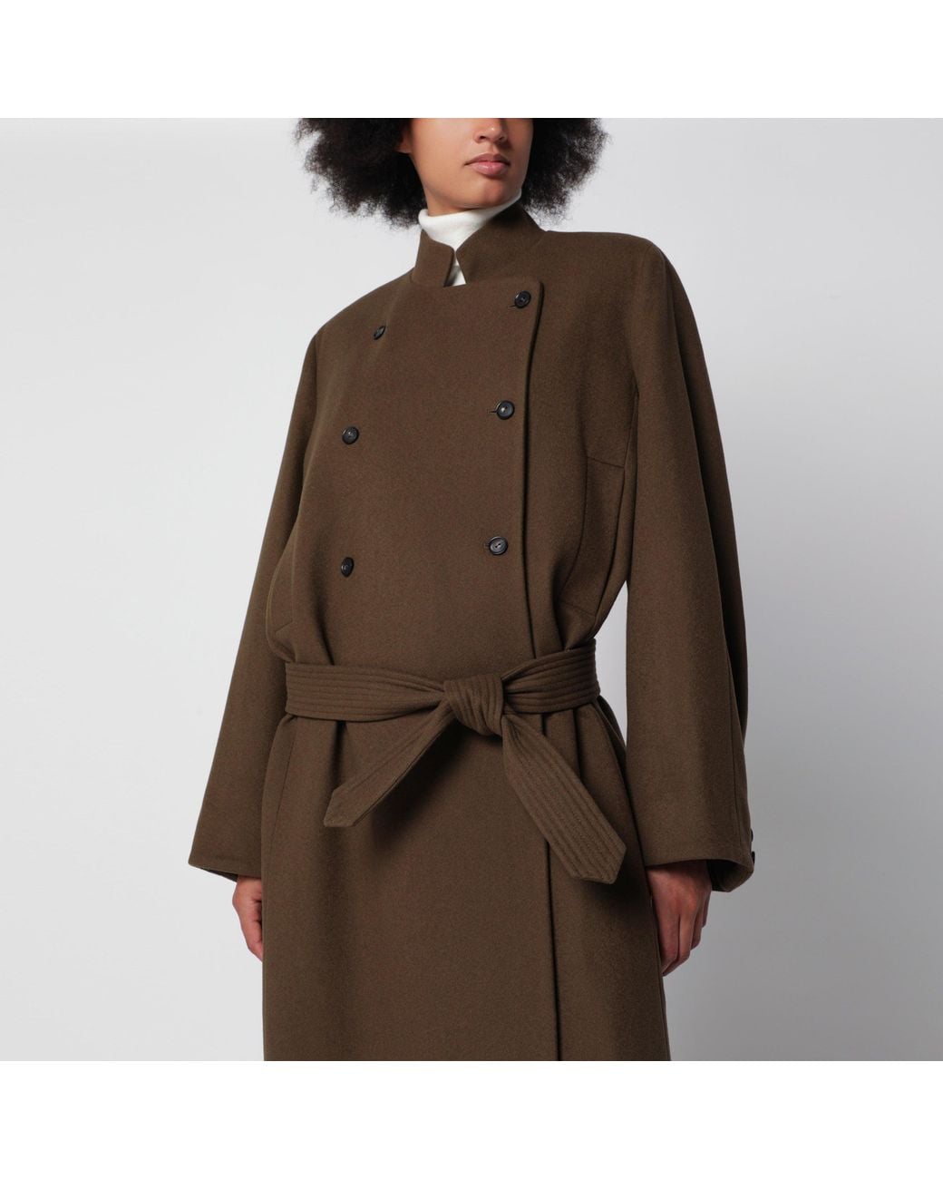 Cappotto Lungo Marrone di Cordera in Brown