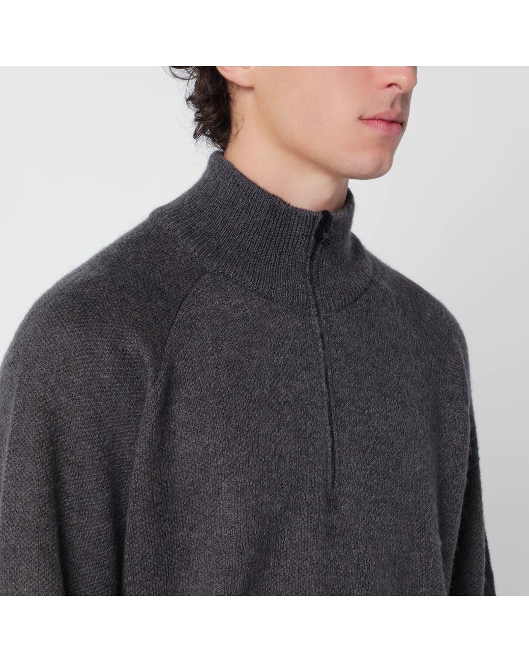 Hiking Patrol Gray Slate Half-Zip Sweater for men