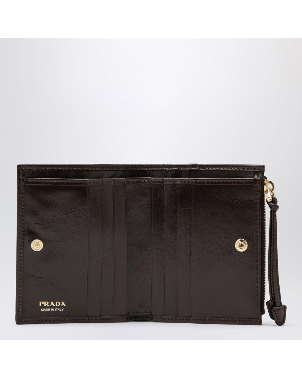 Prada Black Small Dark Leather Wallet