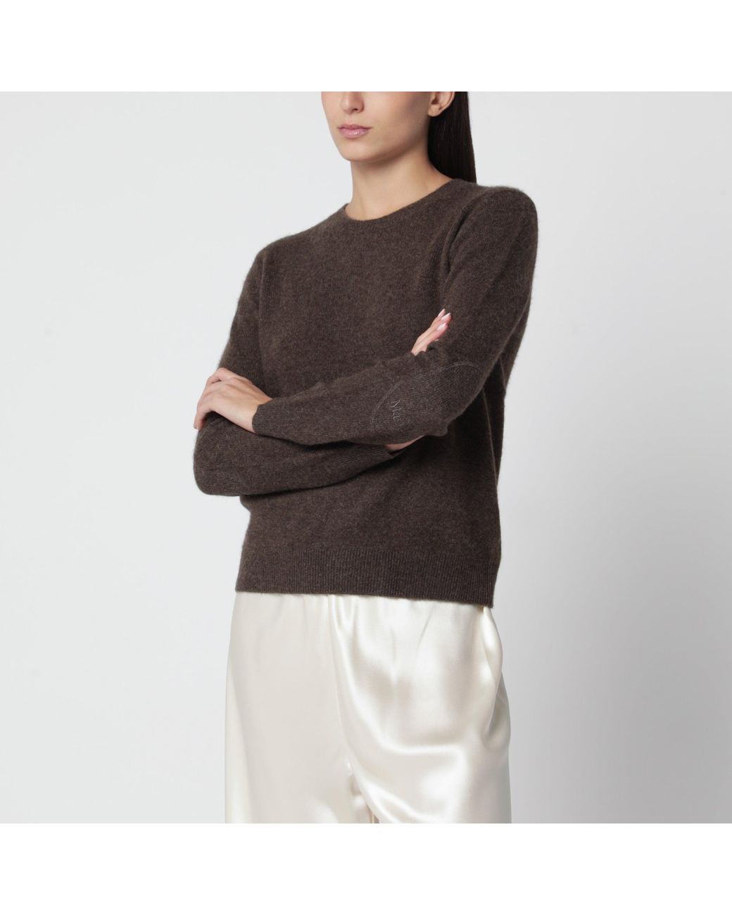 Max Mara Black Yak Crew Neck Sweater