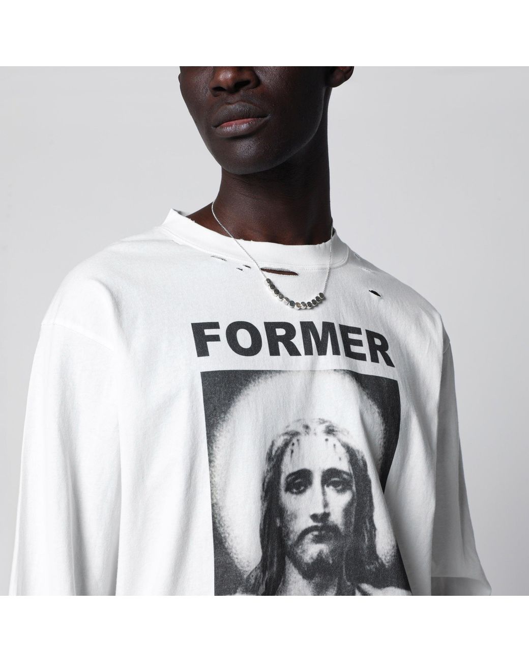 DAGGER White Former It Girl Long-Sleeve T-Shirt for men