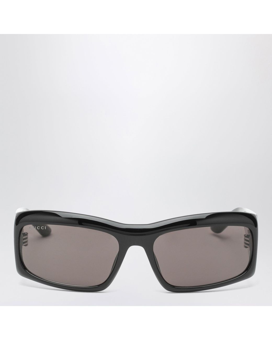 Gucci Gray Rectangular Acetate Sunglasses