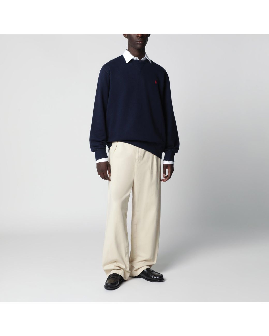 Polo Ralph Lauren Blue Cotton-Blend Crewneck Sweatshirt for men