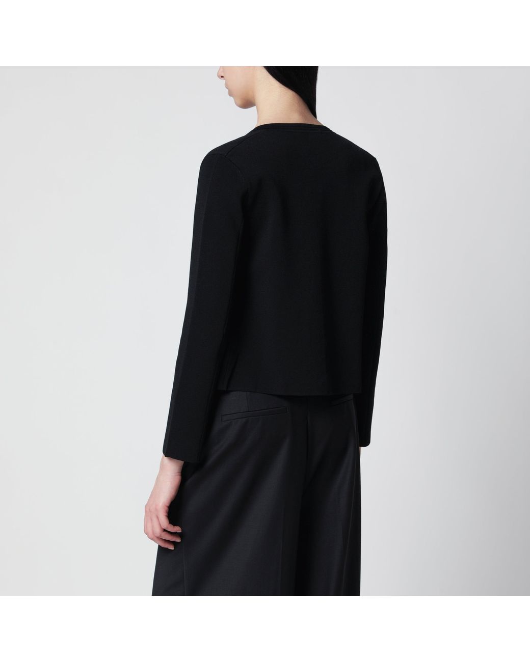 Max Mara Black Viscose-Blend Cardigan