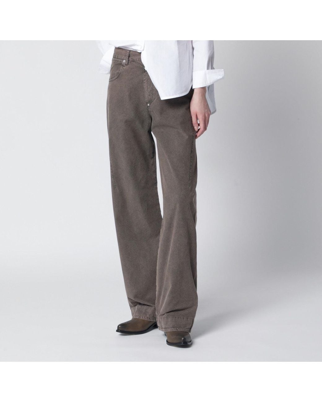 Jean Ample Vert Délavé 6397 en coloris Gray