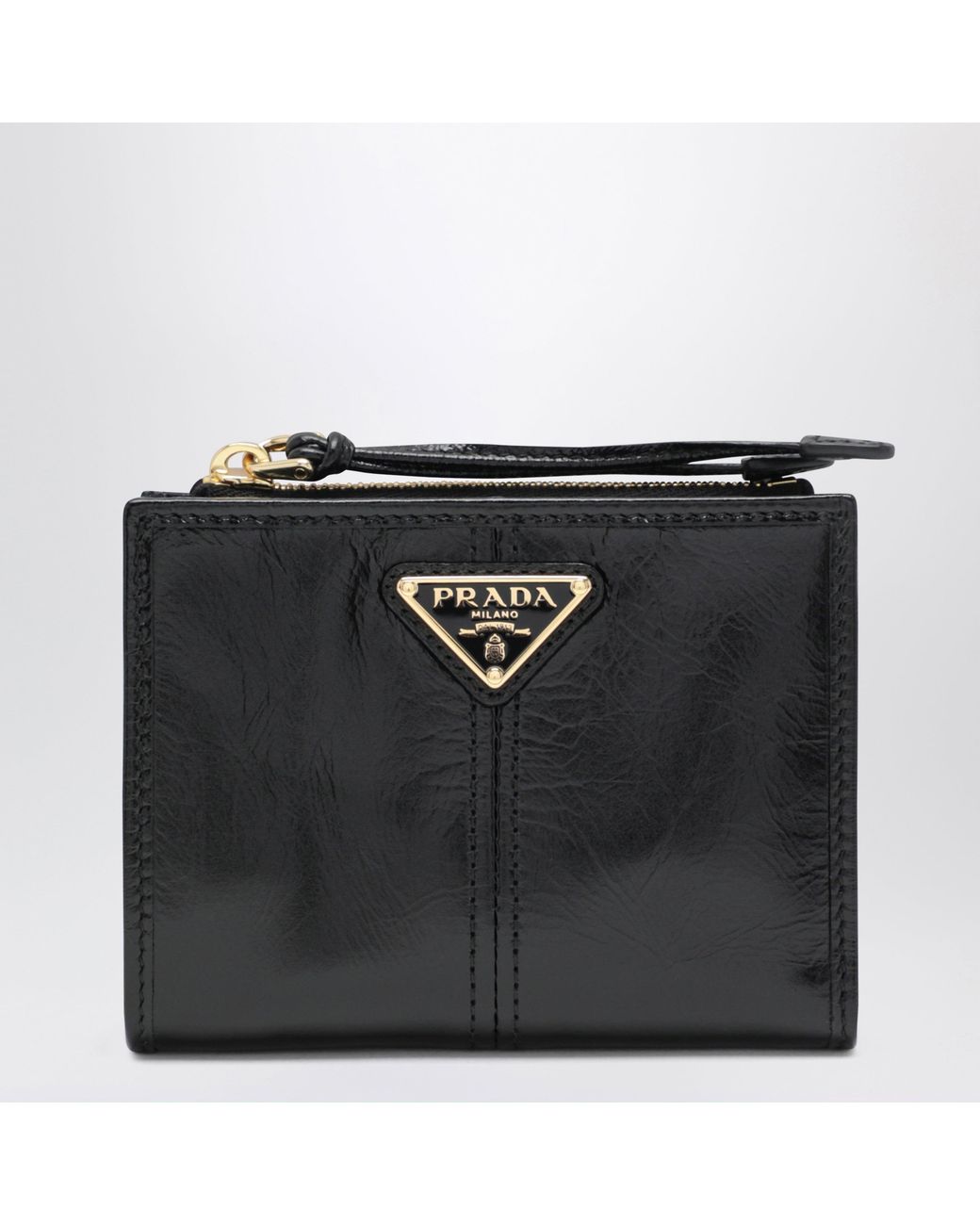 Prada Black Small Leather Wallet