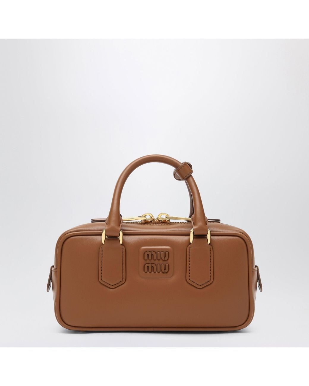 Miu Miu Brown Cognac-Coloured Arcadie Regular Satchel
