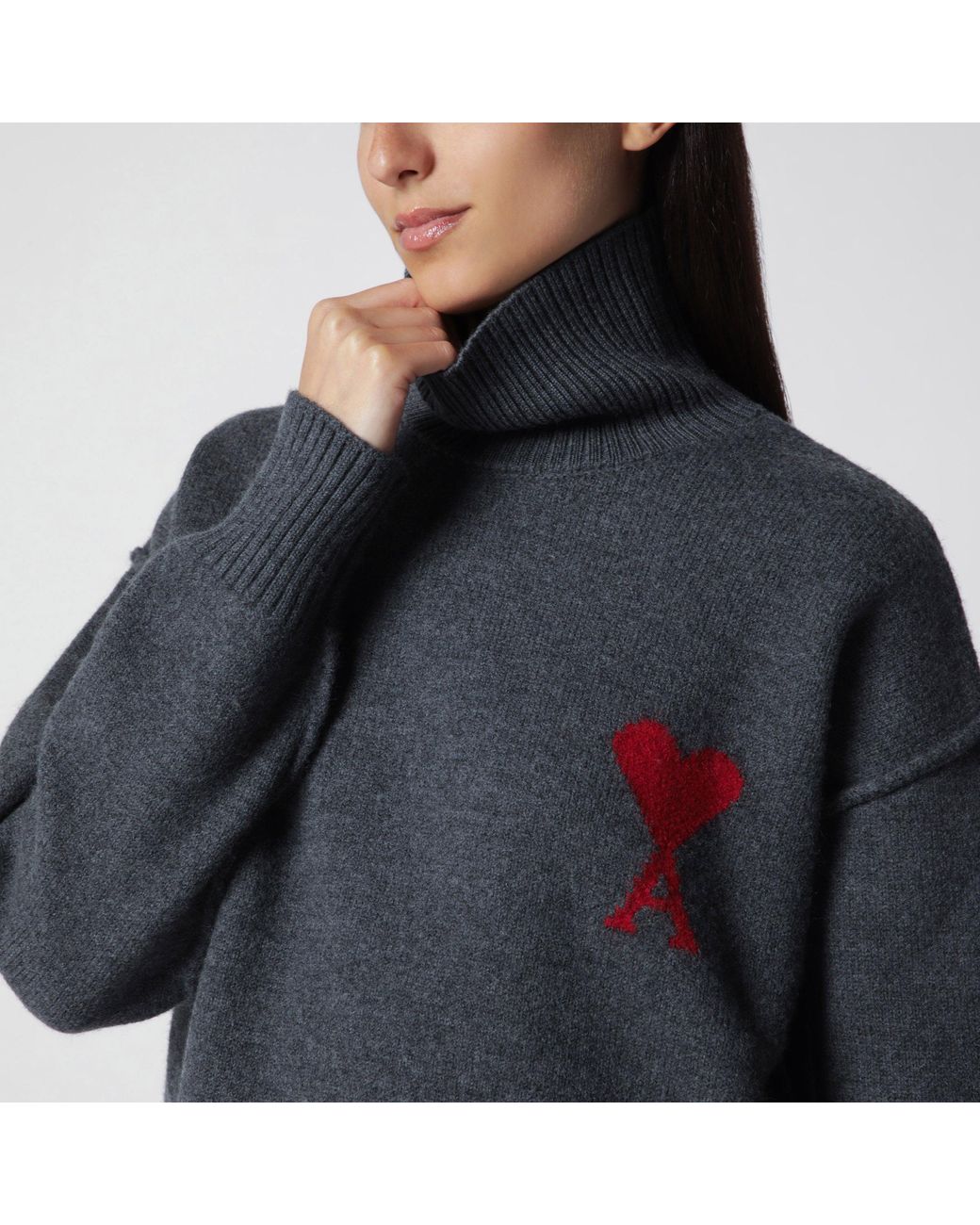 AMI Blue Ami De Coeur Sweater