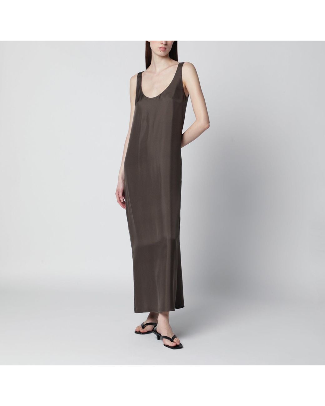 Rohe Black Earth-Tone Silk Dress
