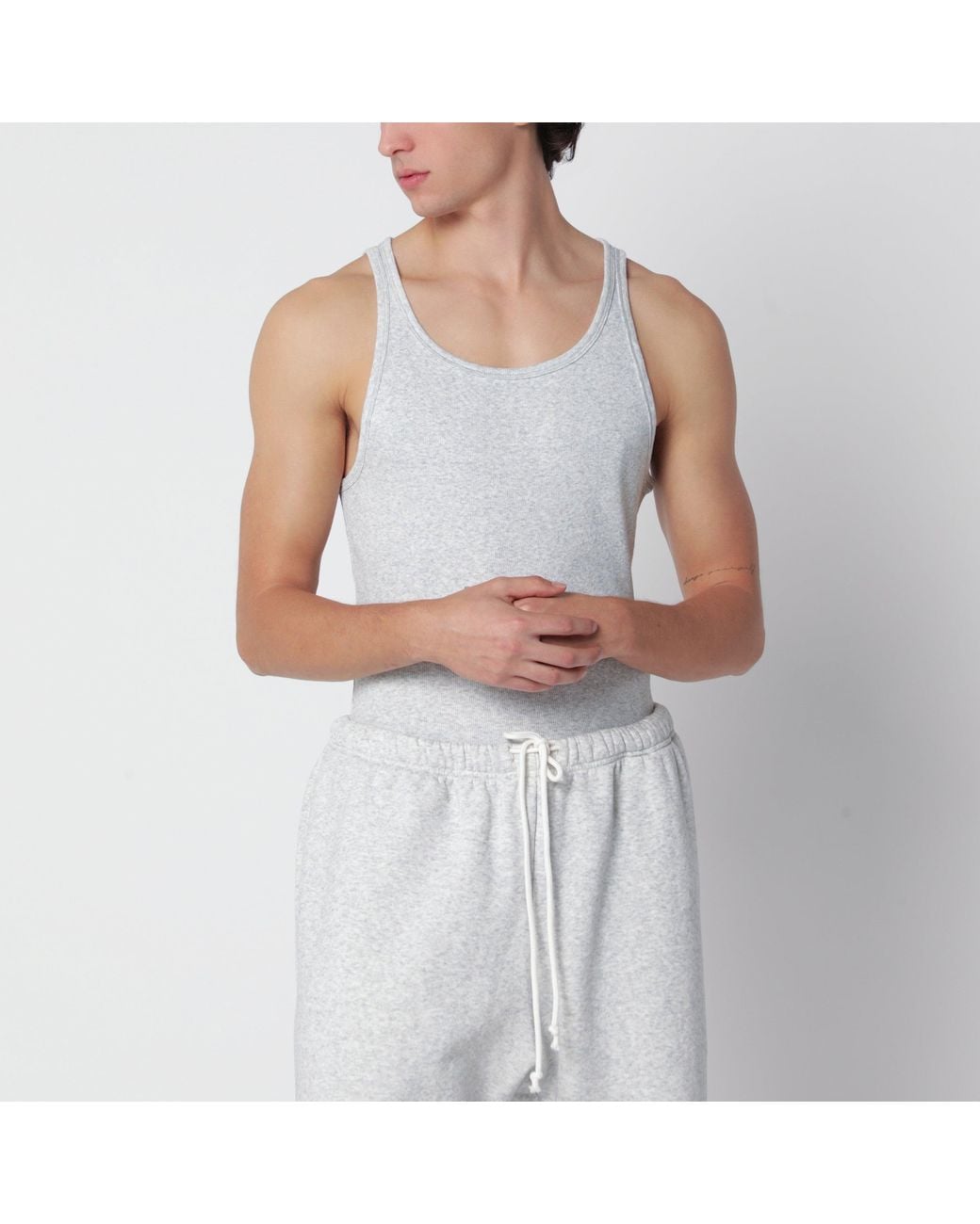 Skims Gray Set Of 3 Tank Tops for men