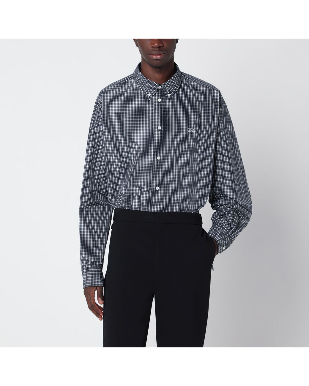 Loewe Blue And Technical Cotton Shirt for men