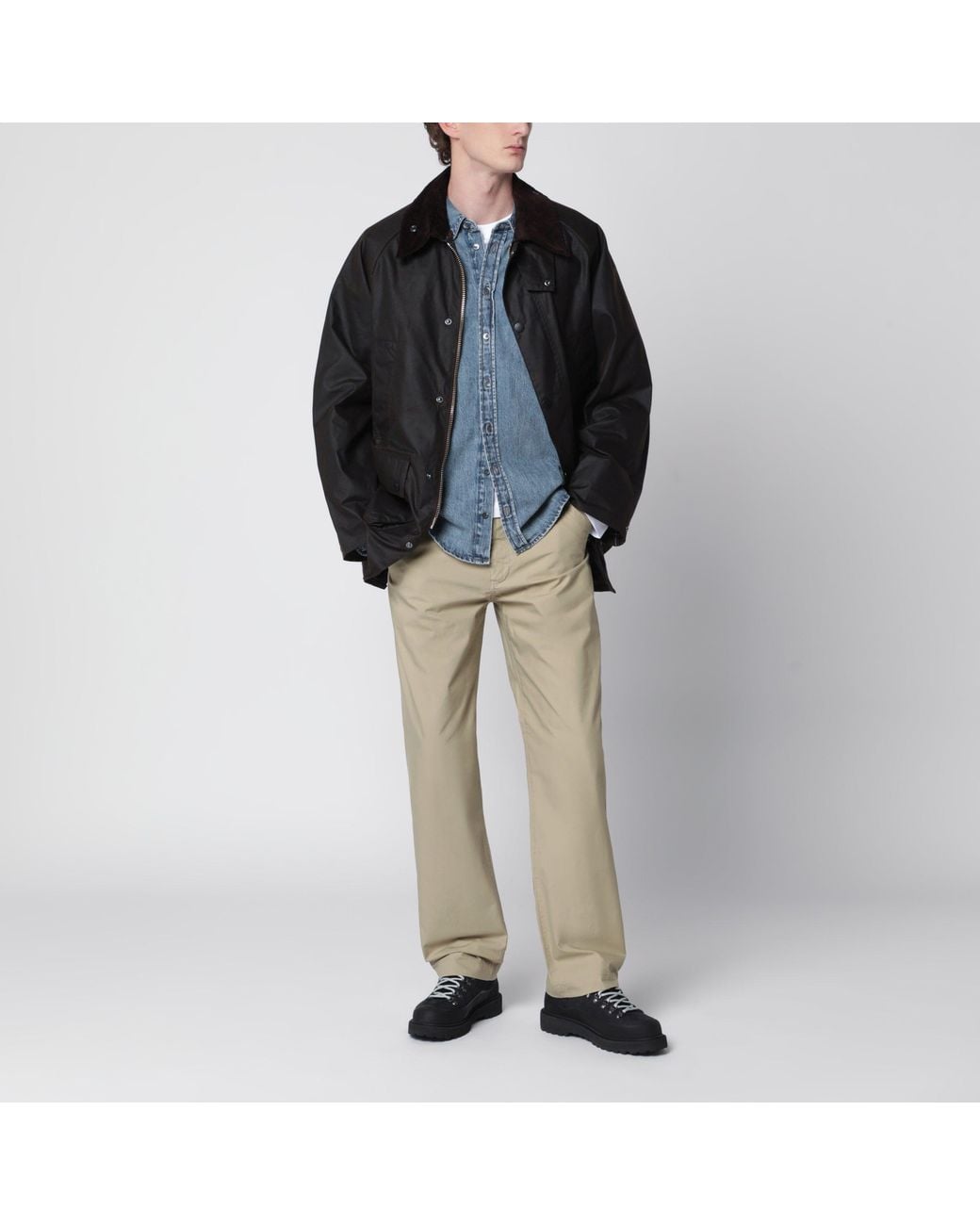 Barbour Black Dark Os Bedale Jacket for men