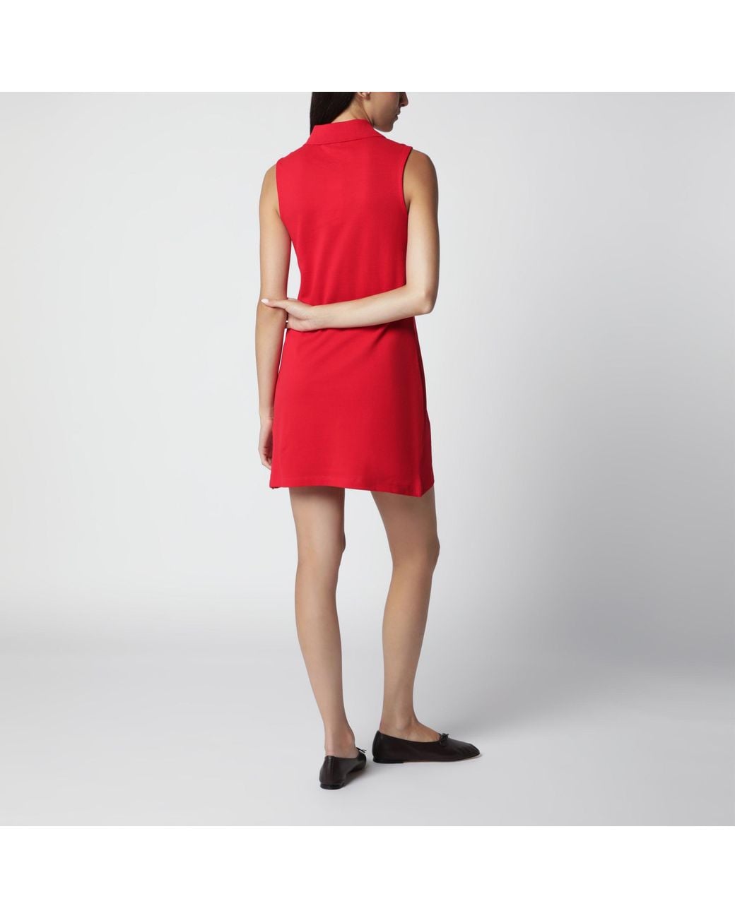 Flore Flore Red Lauren Sleeveless Organic Cotton Polo Dress