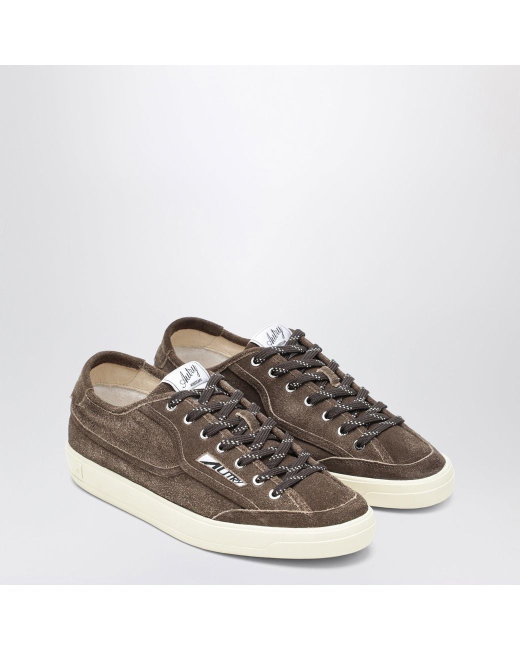Autry Brown Windscape Low Suede Sneakers for men