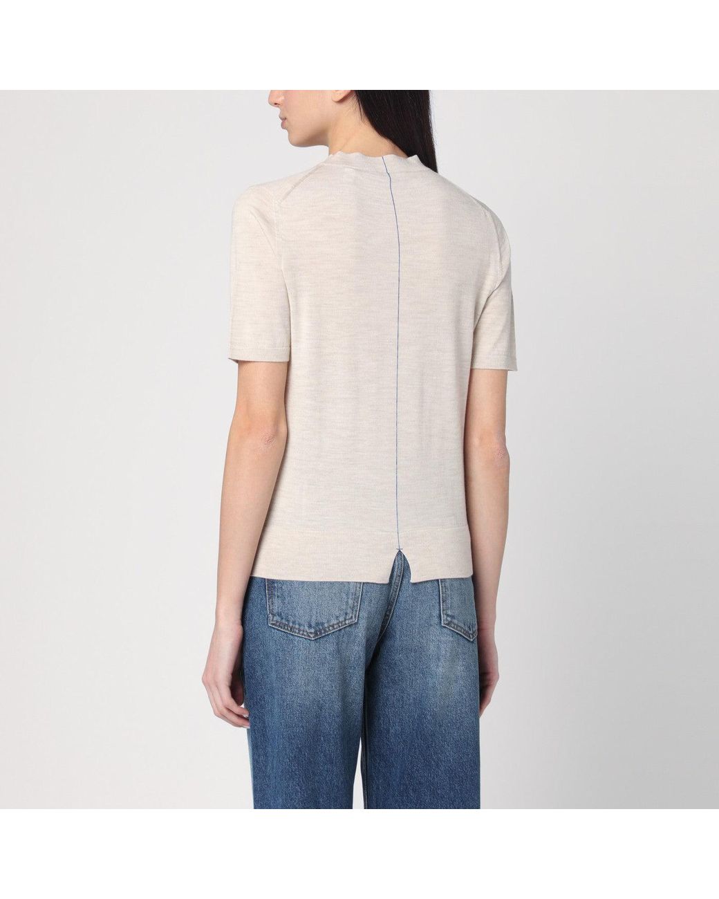 Burberry Brown Beige Wool Sweater
