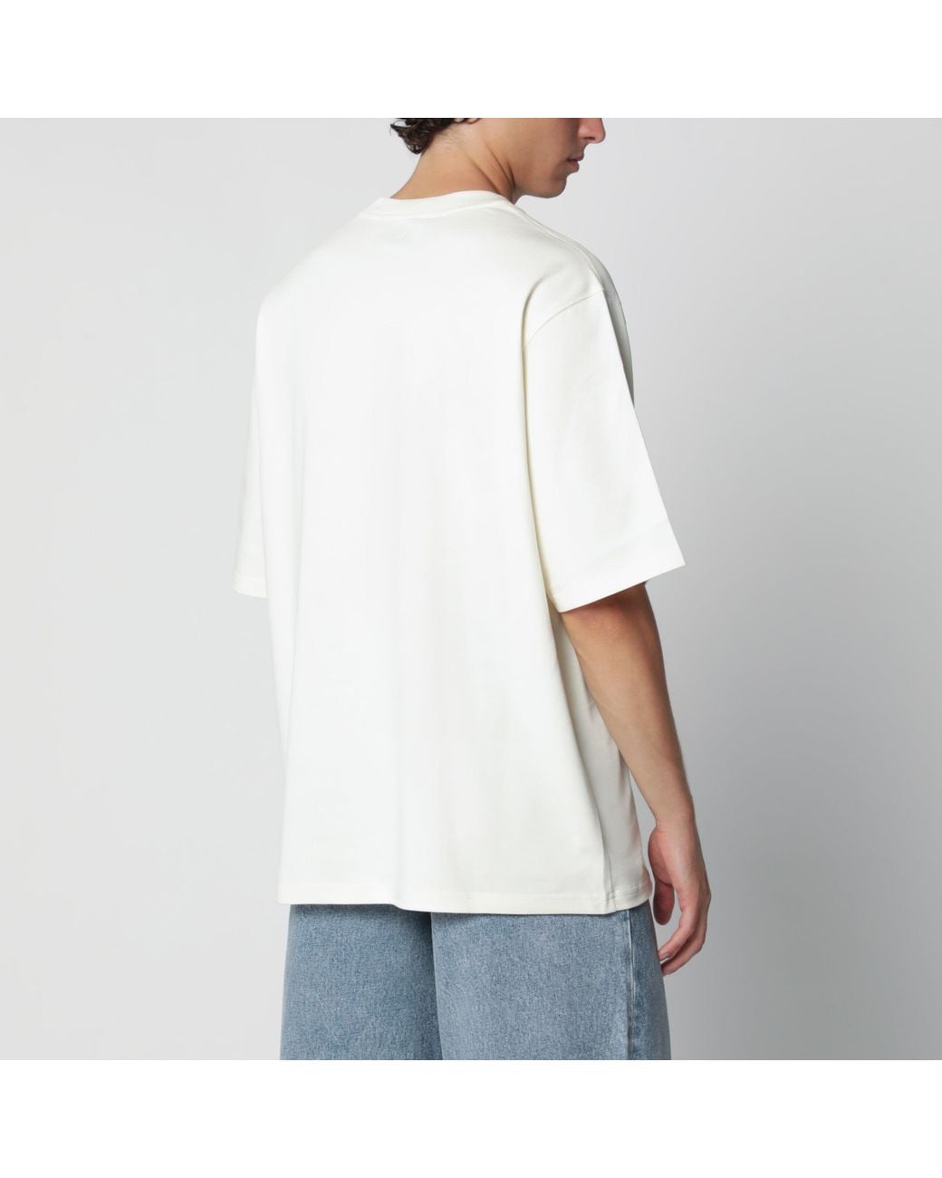 AMI White Ivory Ami De Coeur T-Shirt for men