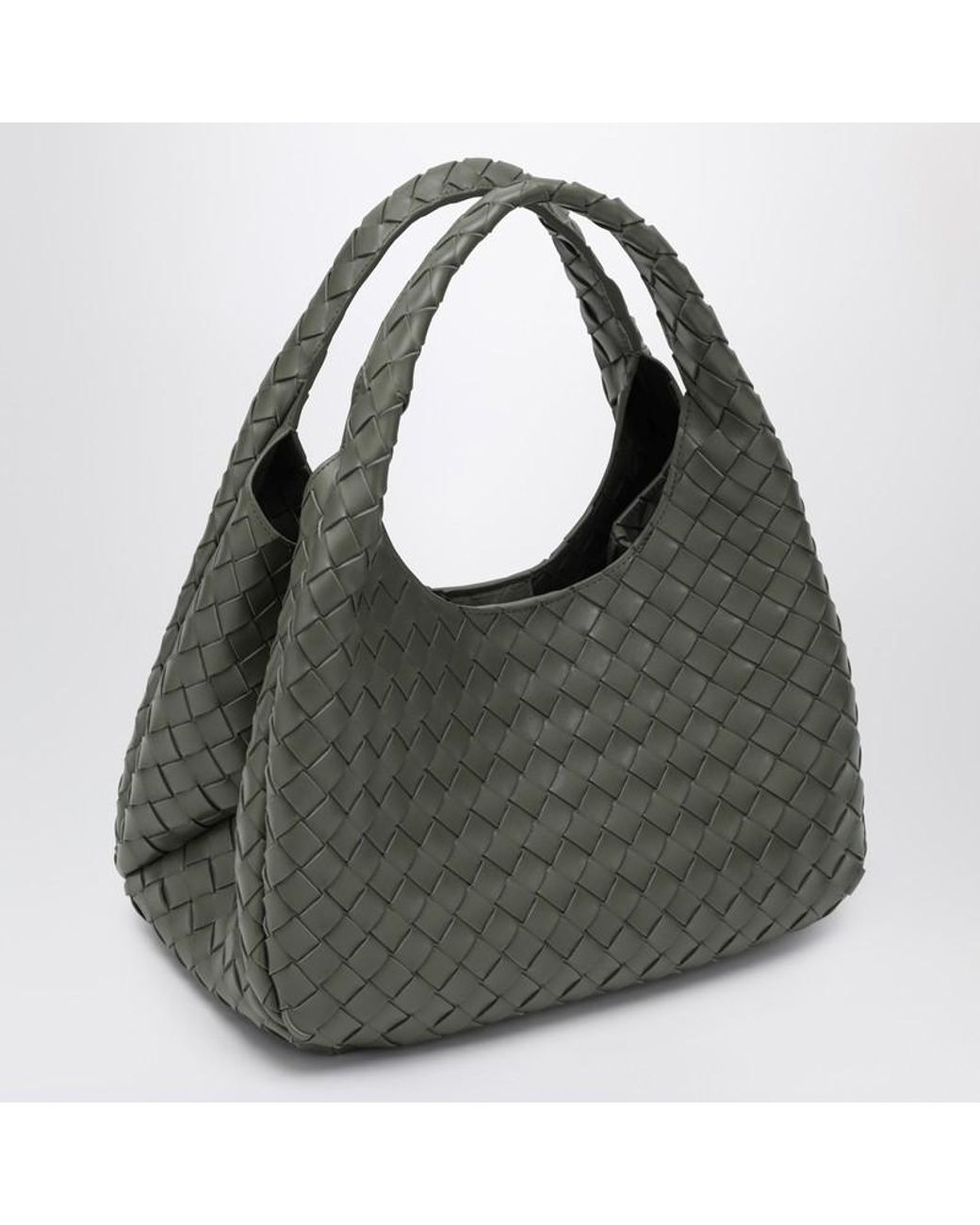 Bottega Veneta Gray Campana Tasche Mittelgroß