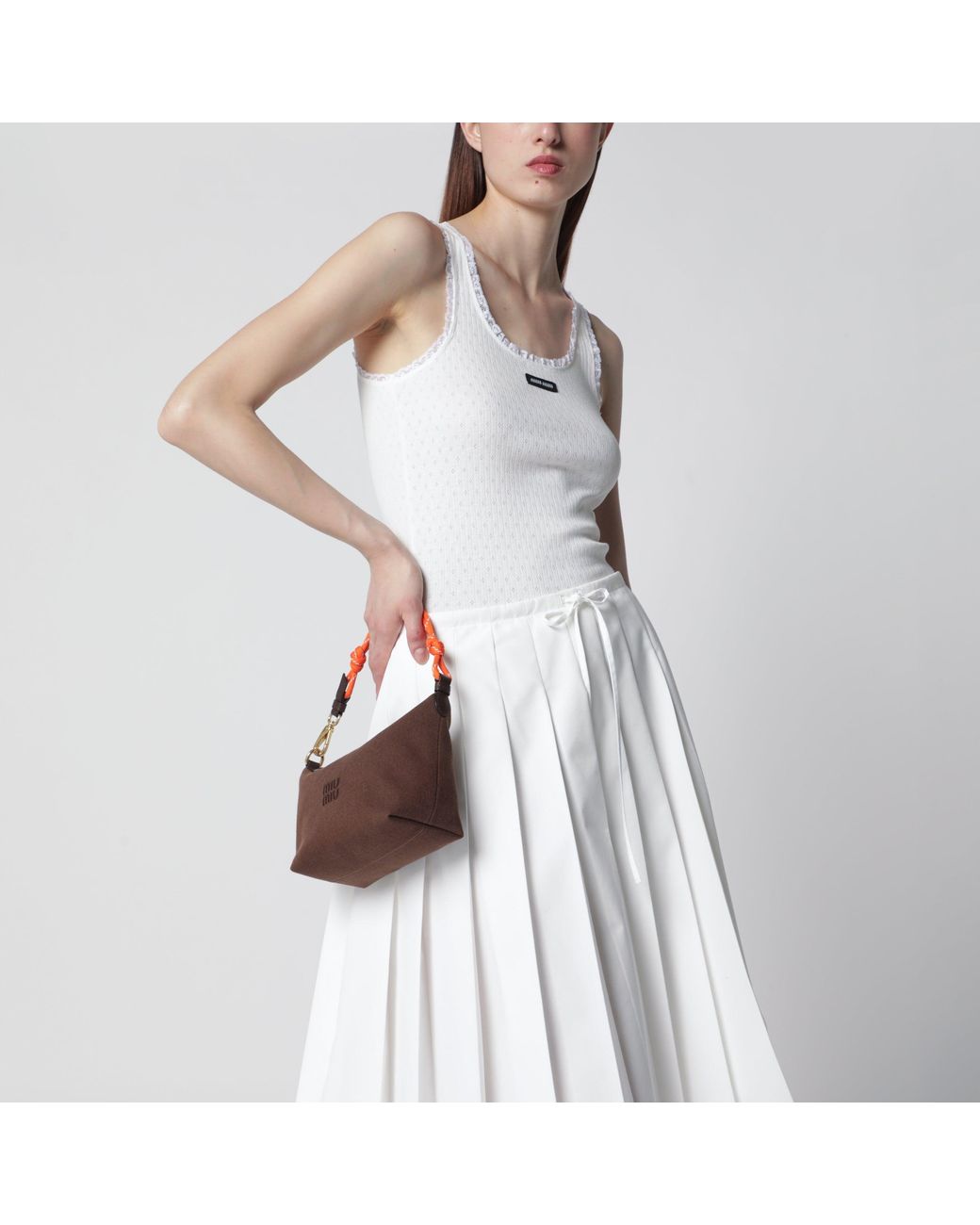 Miu Miu Brown Cocoa/ Gabardine Pouch