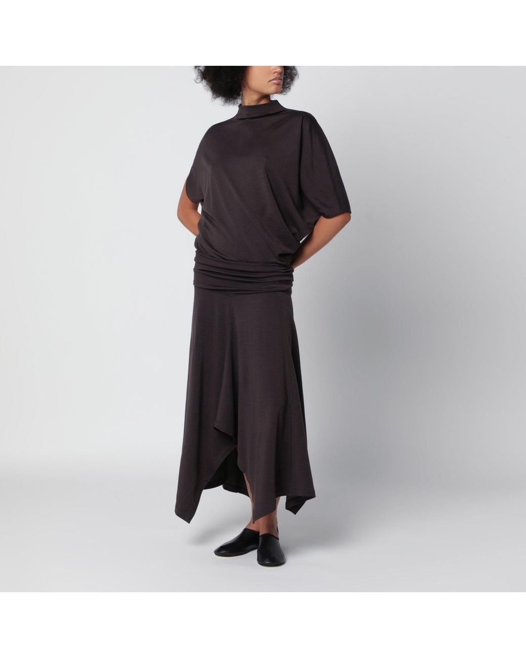 Lemaire Black Twisted Dress