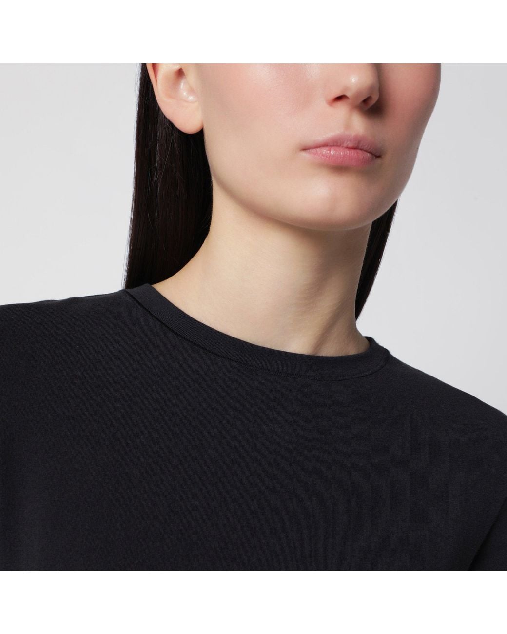 Skims Black Short-Sleeved T-Shirt