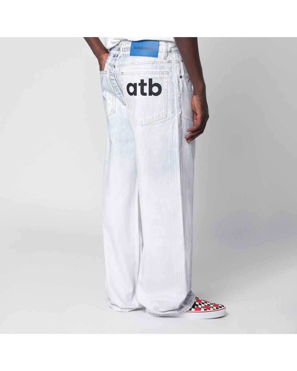 Jean Blanc Délavé Effet Usé DAGGER pour homme en coloris White