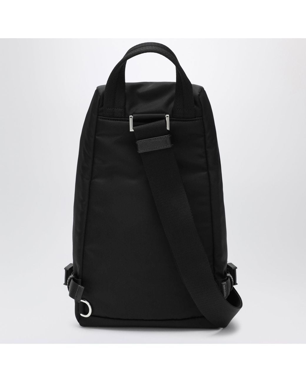 Prada Black Re-Nylon Single-Shoulder Backpack for men