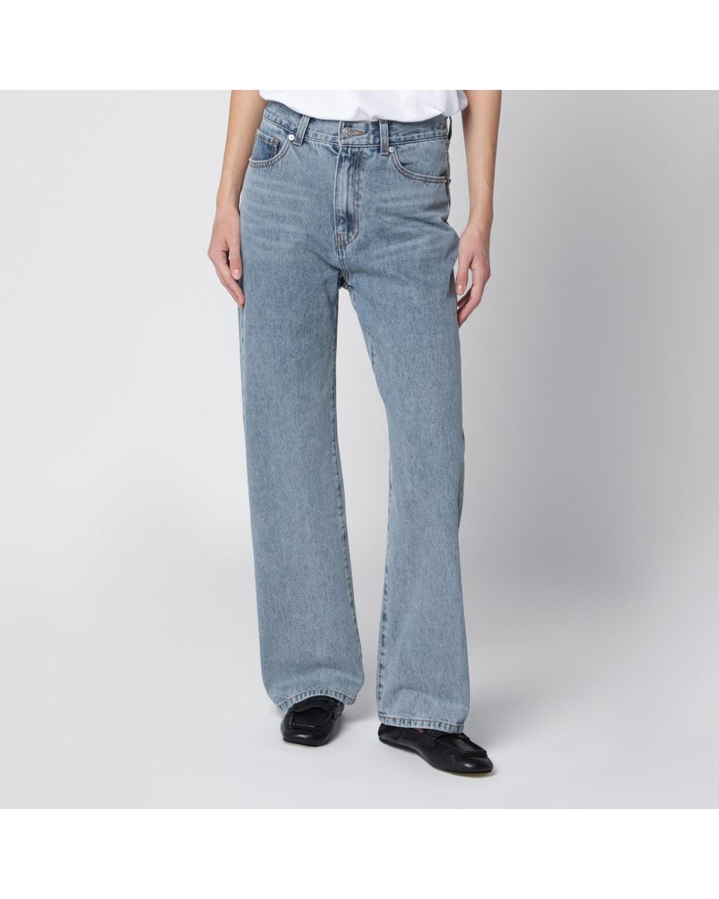 DUNST Blue Essential Cotton Straight-Leg Jeans